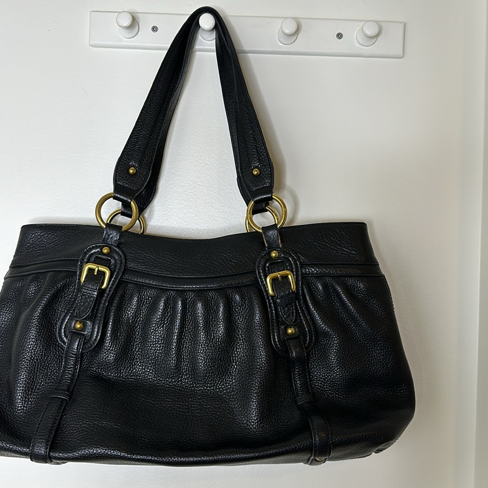 Vintage leather Black Prada large shoulder bag with Prada charms, never used - Picture 8 of 10